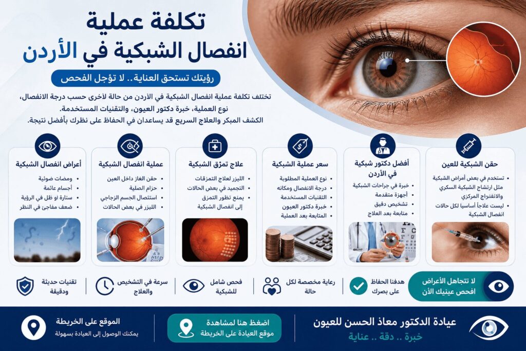 تكلفة عملية انفصال الشبكية في الأردن