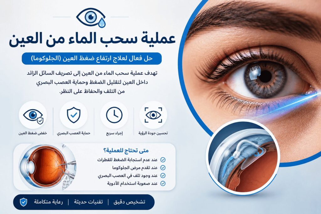 عملية سحب الماء من العين