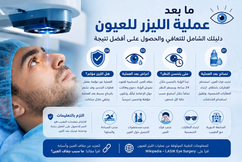 ما بعد عملية الليزر للعيون