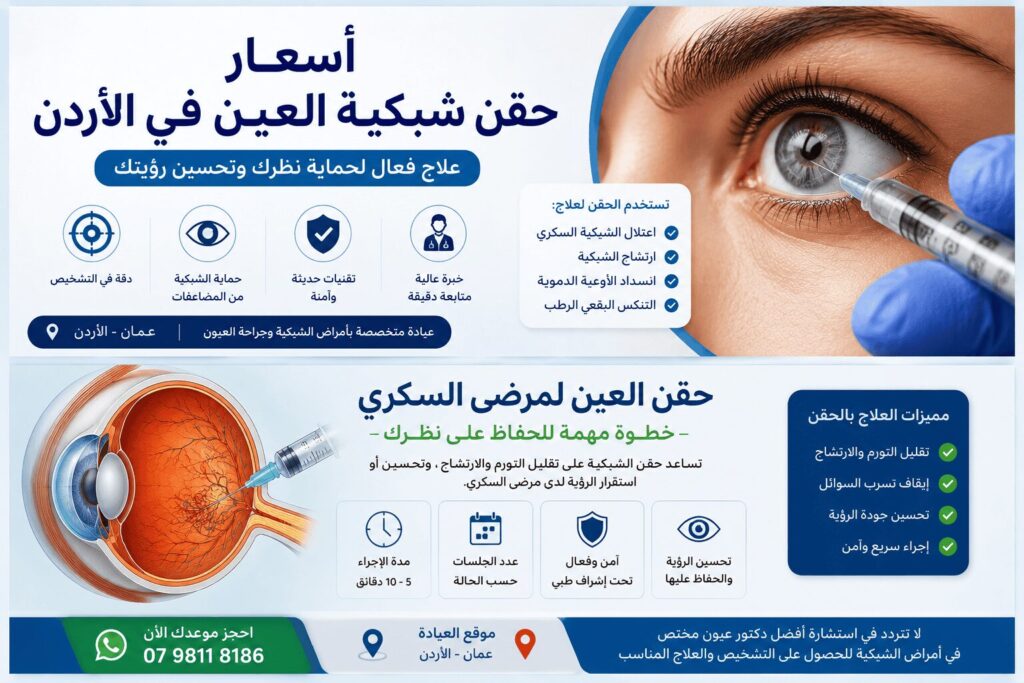 أسعار حقن شبكية العين في الأردن