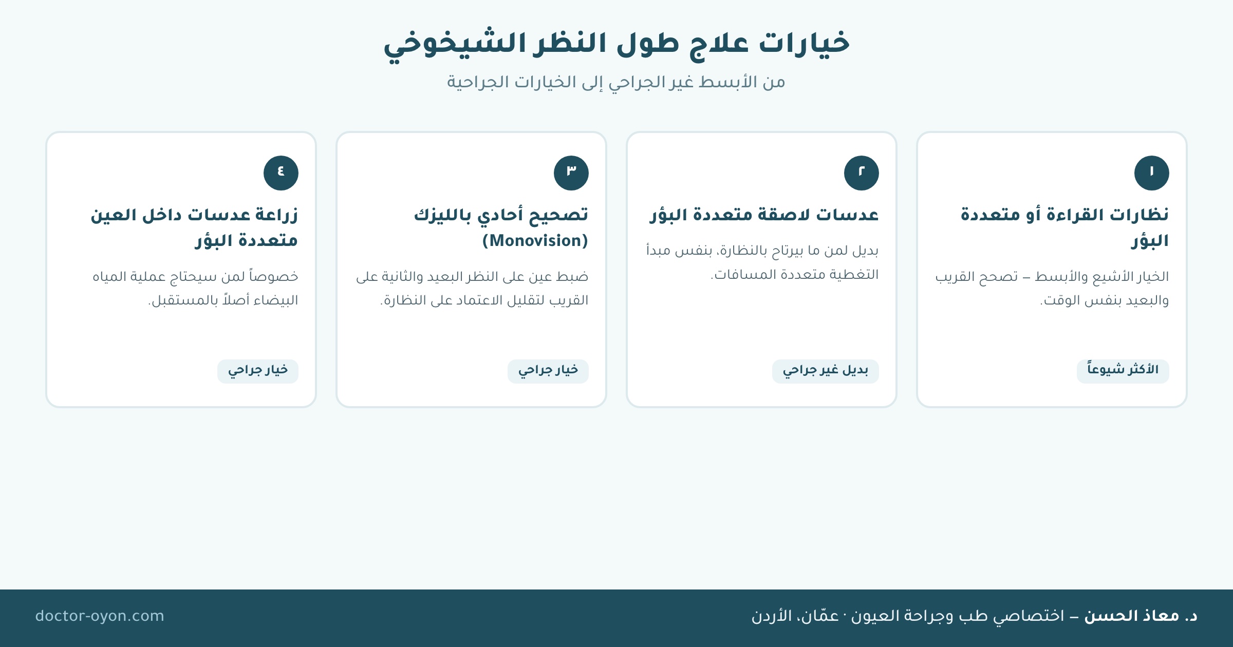 خيارات علاج طول النظر الشيخوخي